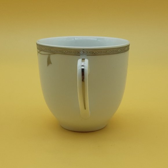 White and Silver Tea Cup and Saucer by RK - Picture 7 of 11